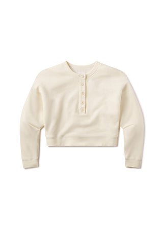 Rhomboid Henley, Cream