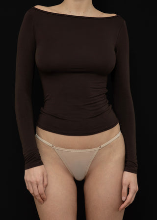 Recline Bateau Longsleeve, Espresso