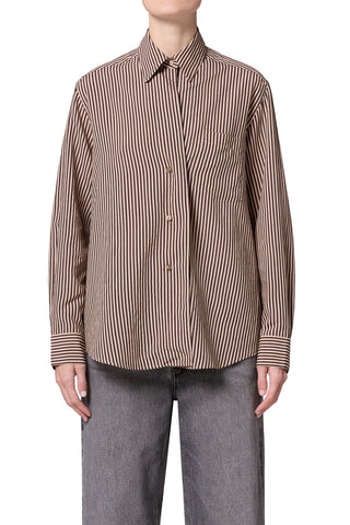 Aris Shirt, Trace Stripe Chocolate/Taupe