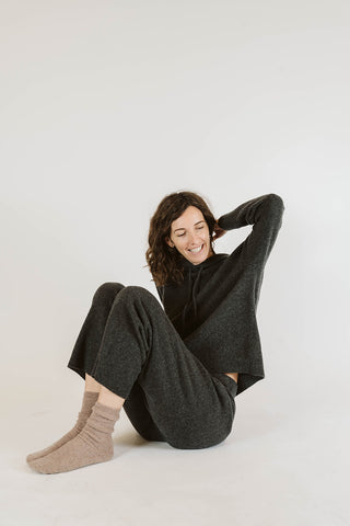 Agate Cashmere Pant, Charcoal