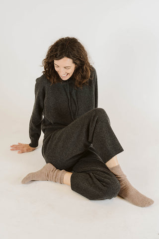 Agate Cashmere Pant, Charcoal