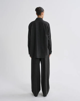 Aris Shirt Felted Wool, Charcoal Heather