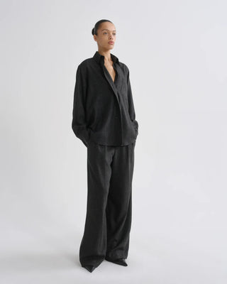 Aris Shirt Felted Wool, Charcoal Heather