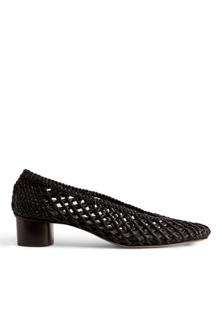 Knotted Ballet Pump, Chocolate