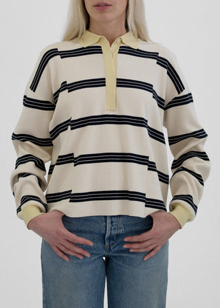 Rugby Shirt, White/Navy