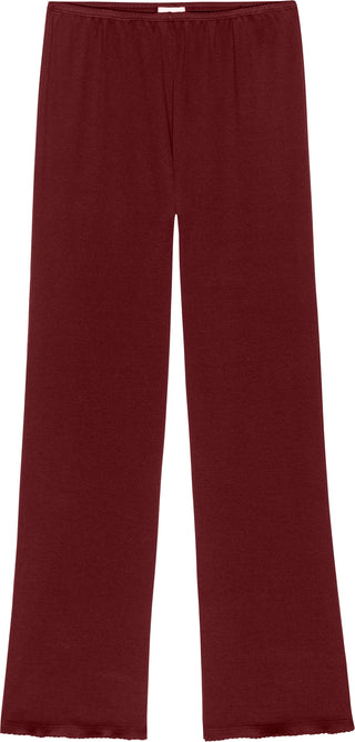 The Baby Rib Scallop Pant, Oxblood