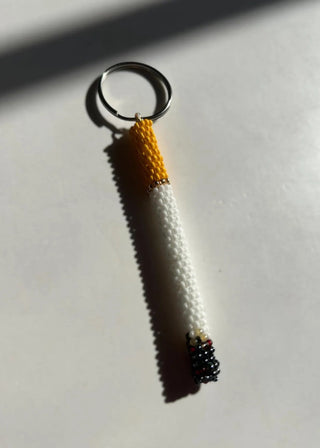 Beaded Cigarette Keychain