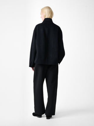 Belted Round Leg Pant, Black