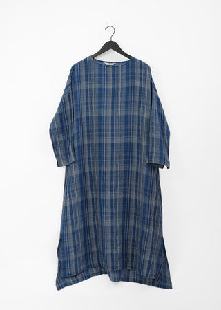 Check Dress, Indigo