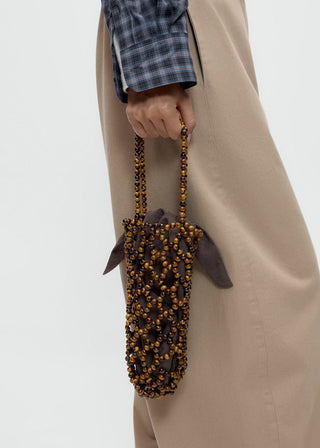 Handmade Beaded Bag, Ojo de Tigre