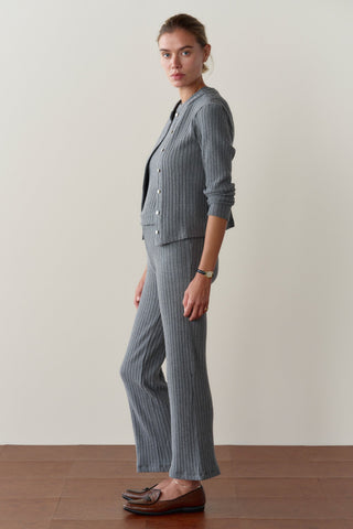 The Sweater Rib Kick Flare, Charcoal Grey