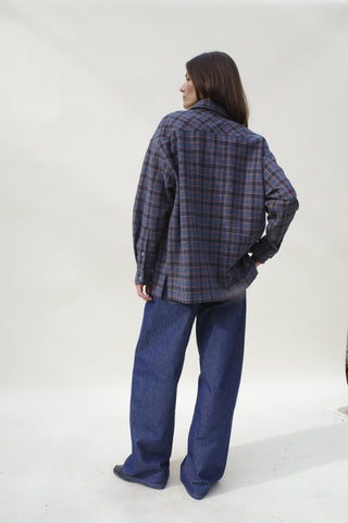 Cordelia Button Down, Lapis Plaid