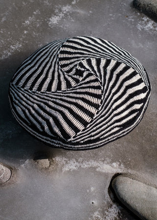 Swirl Hand Crochet Cushion, Moonflower