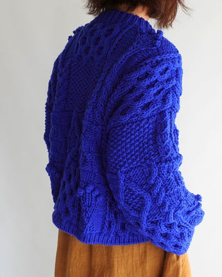 Peru Hand Knit Pullover, Blue