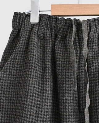 Wool Gauze Houndstooth Pants, Mocha