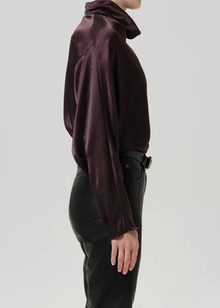 Ilaria Draped Top, Espresso