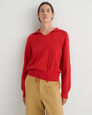Keyhole Jumper, Poppy Red