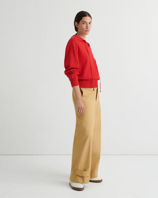 Keyhole Jumper, Poppy Red