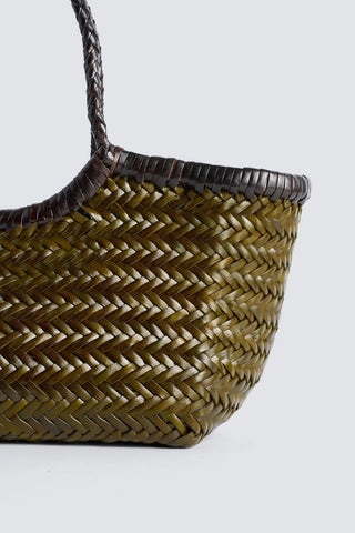 Nantucket Small Bicolor, Khaki/Dark Brown