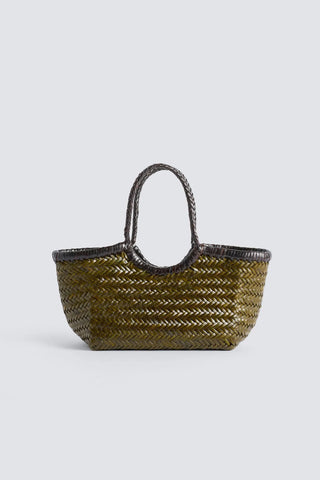 Nantucket Small Bicolor, Khaki/Dark Brown