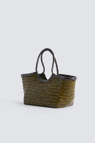 Nantucket Small Bicolor, Khaki/Dark Brown