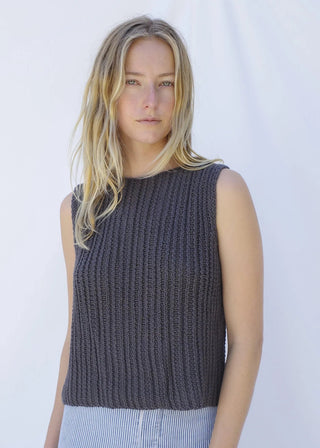 Orla Knit Shell, Charcoal