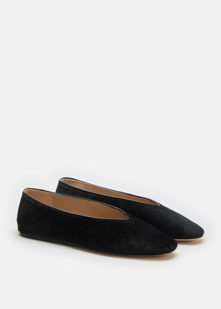 Regency Slipper, Black Calf Hair