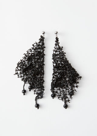 Sana Earrings, Black