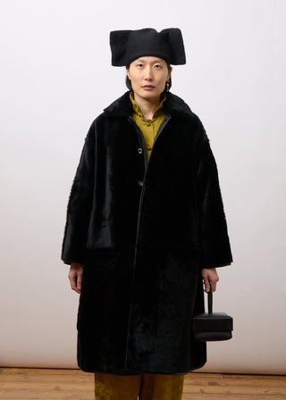 Roo Coat, Black Sheepskin