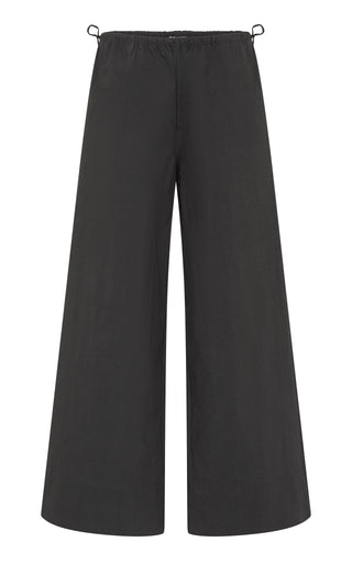 Technical Cotton Cropped Drawstring Pants, Iron Glaze