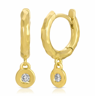 Charmed Micro Gabby Hoop, Nano Nesting Round Diamond