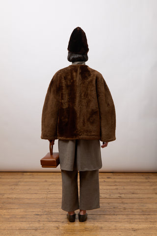 Sheepskin Mila Coat, Walnut