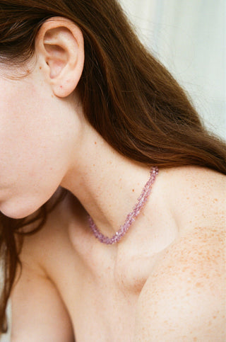 Cori Necklace, Clear / Lilac