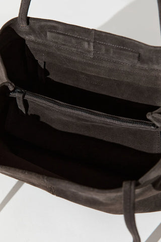 Suede Origami Tote, Coffee