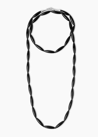 The Suzanne Necklace, Silver/Black Onyx