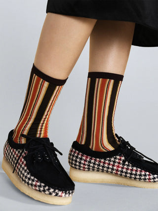 Vertical Pin Stripe Crew, Espresso