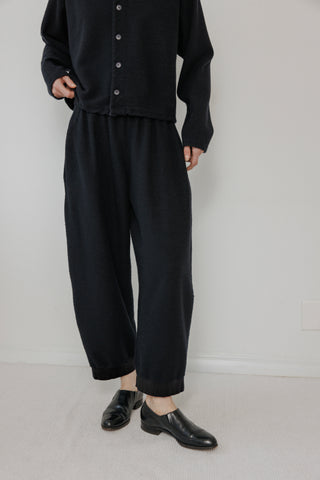 Brushed Wool Trouser, Black