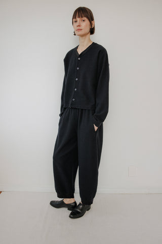 Brushed Wool Trouser, Black